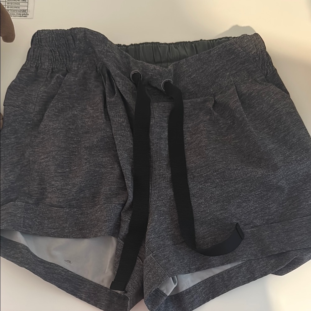 Lululemon Athletica Gray and Black Athletic Shorts